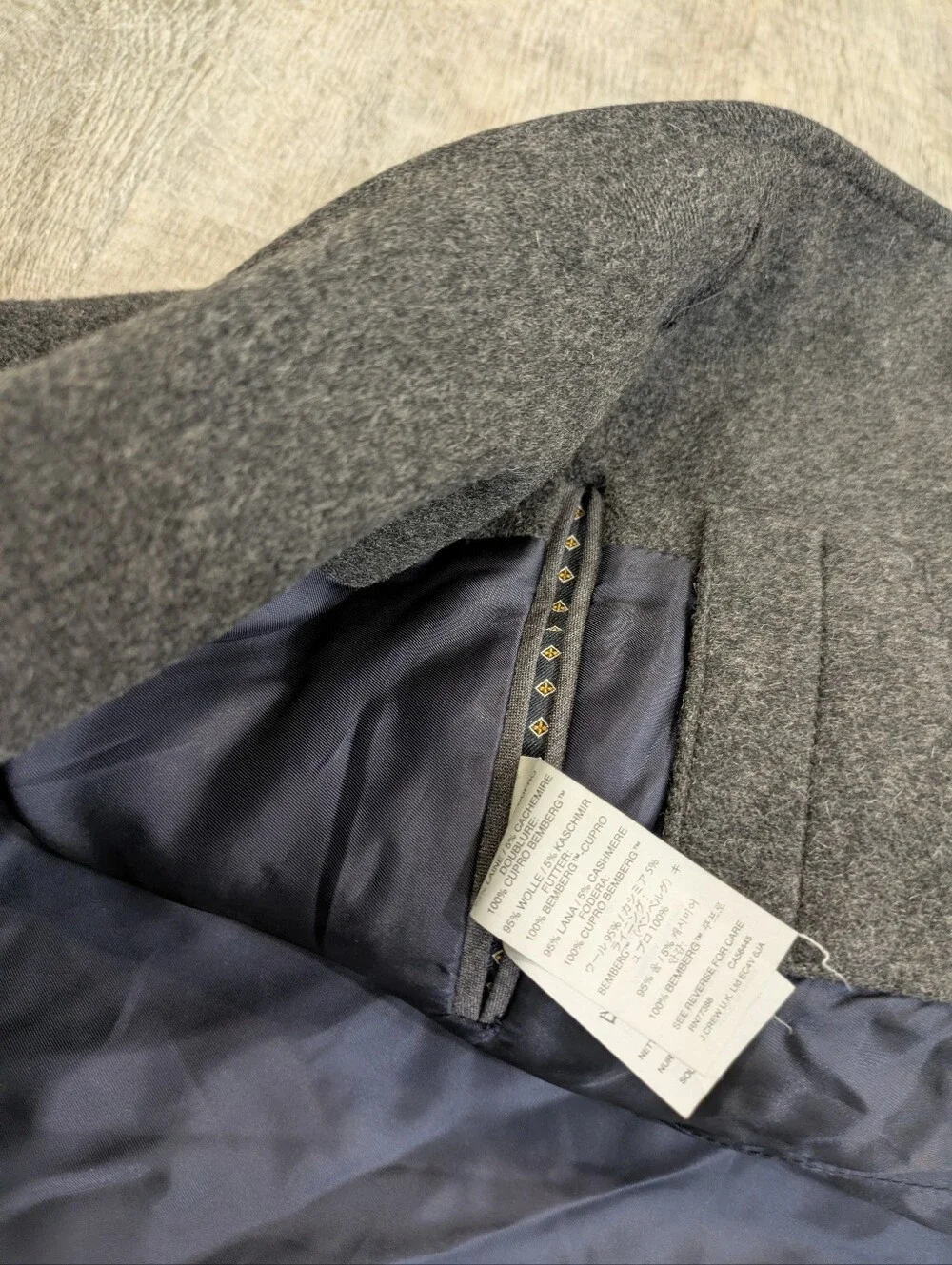 J. Crew Gray Wool Trench Coat Size 38R